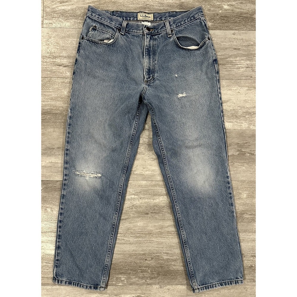 Men's LL Bean Classic Fit Jeans Size 34x27 #220626 100% Cotton